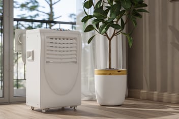 Portable air conditioner in home